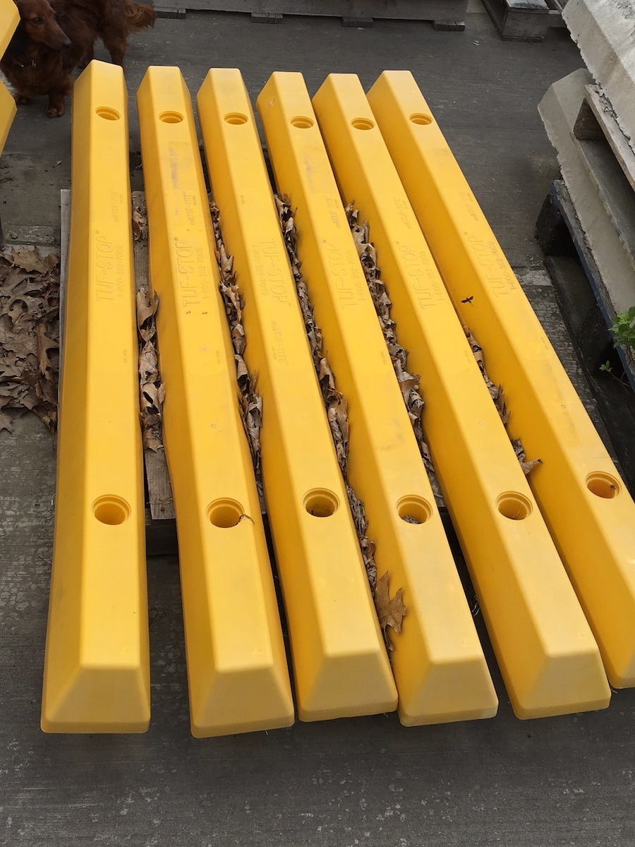 Parking Stops Yellow